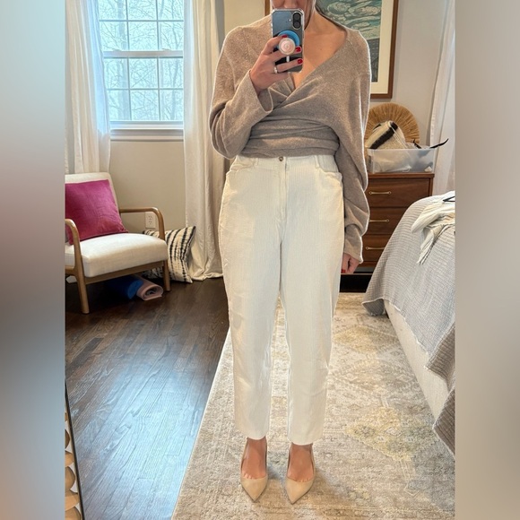 Vintage Talbots Wide Wale Corduroy Pant in Ivory - Picture 1 of 12
